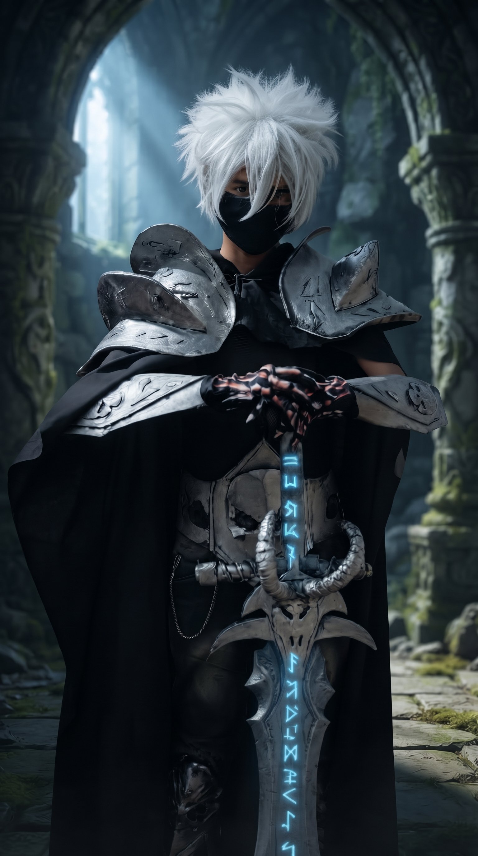 Armadura e espada rúnica